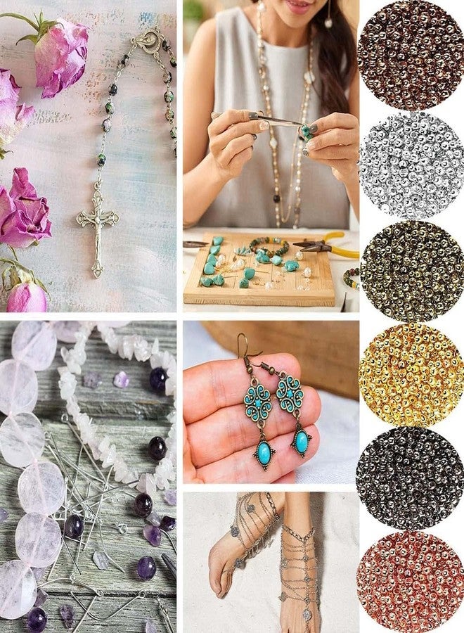 DIY Crafts 30 Gram, KC Gold, Open Eye Pins for Jewelry Making Head Pins for Making Jewelry Bead Eye Pins for Earring Making Necklace Bracelet Clay Charms 30mm-50mm (30 Gram, KC Gold) - Image 5